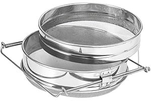 HUNTERBEE Filtre à miel en acier inoxydable à mailles fines Filtre à débris Outil d'apiculture Extracteur de miel Equipement de ruche Filtre à miel brut Fournitures apicoles