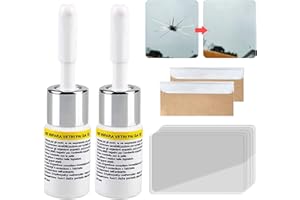 ‎MIIOTO Miioto Auto Windshield Repair Kit, Glas Reparatur Flüssigkeit, Windschutzscheiben Reparaturset Werkzeug, Auto Glas Windschutzscheibe Reparatursatz Windschutzscheiben Reparatur, für Cracks (Weiß+Weiß)