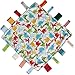 New handmade security tag blanket comforter by Dotty Fish. Made in England. Dinosaur Design.