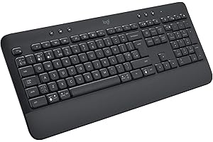 Logitech Signature K650 Teclado Inalámbrico Completo con Reposamanos, QWERTZ Alemán, Gris