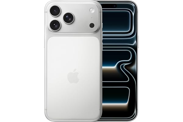 Apple iPhone 17 Pro Max 256 Go : Écran 6,9 Pouces, Puce A19 Pro, Autonomie Record sur iPhone, Système caméra Pro Fusion, Caméra Avant Center Stage ; Argent