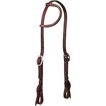 Weaver Leather Working Tack 10-0594 Casque d'oreille coulissant en métal festonné Châtain doré
