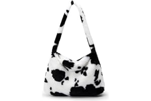 KALIDI FANCY FOREST KALIDI Fluffy Tote Bag with Zipper Large Soft Plush Shoulder Bag Cute Crossbody Bag for Girls Womens