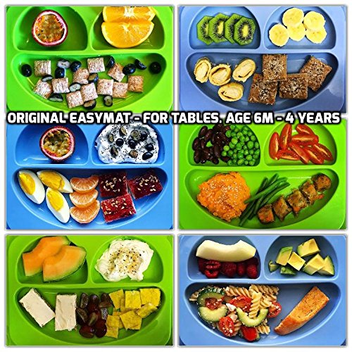 easymat Kinder Tisch-Sets & Saugnapf Teller in einer mit Löffel. Keine Unordnung Kleinkind & Baby Happy Face Fütter-Set. Schale mit Saugnapf Sektionaltor Baby Teller. Von Baby Abstillen Alter 6 Monat + von Tots R Us - 6