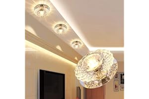 SXSPACE LED Ceiling Light, Crystal Glass Lamp, Lighting, Wall Light, Warm White