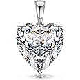 HighSpark Heart Solitaire Pendant| 92.5 Sterling Silver & Diamond Like Brilliance Sparkling Zirconia for that Stunning Shine | Lovely Gift - Silver 9mm
