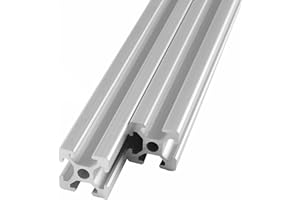 CNCYEAH 2PC 2020 Aluminium profile slot width 6 mm, mounting profile, rod profile, groove profile, Aluminum Extrusion Profile, extrusion T-slot for DIY 3D Printer length 1000 mm