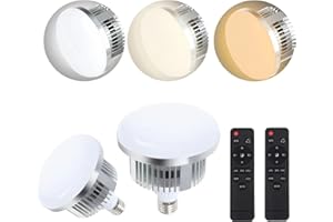 FGen 2 x 85 W LED Fotoleuchte E27 2700–6400 K, Verstellbar mit Fernbedienung, LED Fotostudio lampe, energiesparende Beleuchtung für Softbox, Reflektor und Fotografie