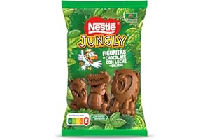 NESTLÉ JUNGLY Figuritas de Chocolate con Leche Bolsa, 124 g