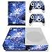 Produktbild Morbuy Xbox ONE S Design Folie Skin Vinyl Aufkleber Sticker für Microsoft Xbox ONE S Konsole + 2 Controller Skins Set (Himmel Blau)
