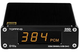 PLAYSTEREO Topping D10s DAC USB con Uscite Analogiche e Digitali (Nero)