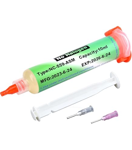 Flintronic Solder Flux, seringue de flux de soudure sans plomb de 10 ml avec 2 aiguilles