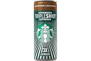 Starbucks® - TripleShot Espresso - Canettes 12 X 300 ml - Café Triple Espresso au Lait Prêt-À-Boire - Vendu En Lot de 12
