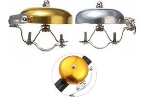HSENTIMENH Timbre Para Bicicleta Campana de Bicicleta Retro Timbre de Bicicleta de Aluminio Clásico Chicas de Campana de Bicicleta Chico Para Bicicletas Bicicletas de Montaña con Marco de Fijación 2 Piezas