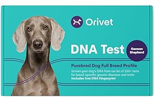 ORIVET Dog DNA Test Kit - German Shepherd Full Breed Profile | Puppy Testing Against 250+ Medical Health Risks & Traits | Genetic Fingerprint | At Home Cheek Swab