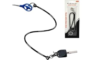 MaxTech 2 Portachiavi Block Shaft Auto Filo Corda in Silicone antifurto bloccasterzo Nero e Rosso