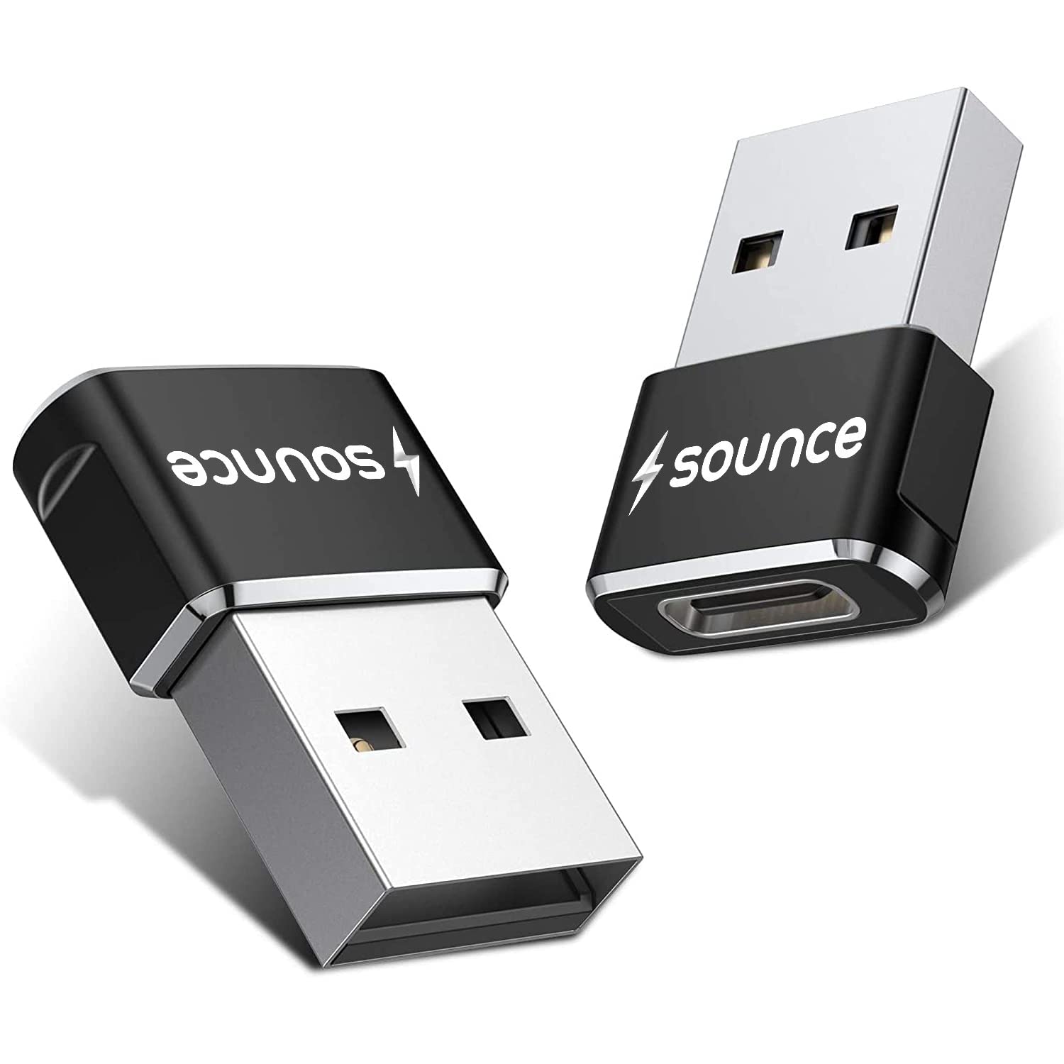 Sounce USB C Female to USB Male Adapter [Aluminum Shell, High Stability] Type C to USB A Converter Compatible with iPhone 13 