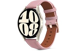 KeeFos Skórzany pasek 20 mm, kompatybilny z Samsung Galaxy Watch Series / Fitbit Versa 4 / Versa 3 / Sense 2 / Sense / Xiaomi Redmi Watch 3