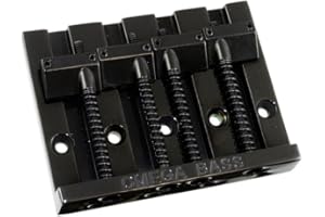 Allparts BB-3350-003 "Omega Bass Bridge 4 Saiter" Ersatz und Kleinteile für E-Gitarre schwarz