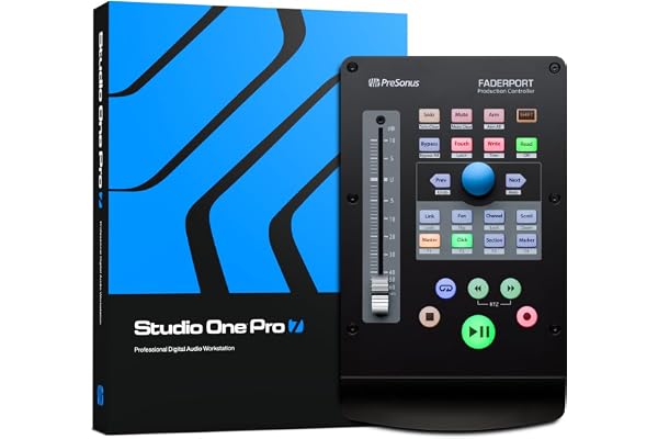 PreSonus FaderPort, Contrôleur de Mixage DAW pour Production Musicale avec Studio One Artist, Ableton Live Lite, Bundle de Logiciels pour Enregistrement, Diffusion et Podcasting