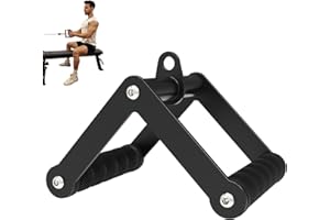 Fitarc Accesorios de cable de doble mango en D para gimnasio, accesorio de barra en V antideslizante para equipo de gimnasio en casa, accesorio de fila de barra en T para entrenamiento de espalda