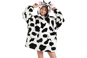UUAISSO Felpa con Cappuccio per Ragazze Indossabile Felpa Oversize per Bambini con Tasca Abbigliamento Invernale