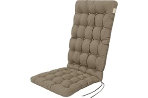 ‎HAVE A SEAT LIVING HAVE A SEAT Living - Hochlehner Auflage (1 St.) - Sitzpolster Gartenstuhl - Bequem, Wetterfest, Waschbar bis 95°C, Orthopädisch - Made in Germany (1 Stück - 120x48 cm, Goldbraun)