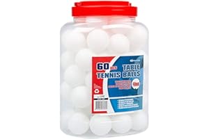 SCHREUDERS SPORT Get & Go Mädchen 60 Stück Tischtennisbälle, Weiß, 40 mm