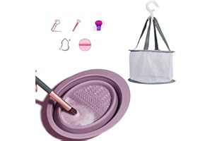 ‎YOLISTAR Yolistar Make up Pinsel Reinigungsmatte + Hängendes Trockennetz, Silikon Pinselreiniger Pinsel-Reinigung, Brush Cleaner für Make-Up und Kosmetikpinsel, für Reinigung und Trocknung von Pinseln