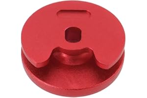 YINETTECH 1pc Joystick Cap Boutons Métalliques Remplacement Pouce Pad Cap Analogique Compatible avec Nintendo New 3DS 2DS XL LL Rouge Métal Thumbstick Grip