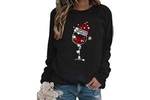 PEUIGNAO Jersey Navideño Mujer Ugly Christmas Jersey Feo Navidad Mujer Jerseys Navideños Feos Sudadera Navideña Sudaderas Navideñas Pullover Christmas Sweatshirt Divertido Gracioso Invierno Tallas Grandes