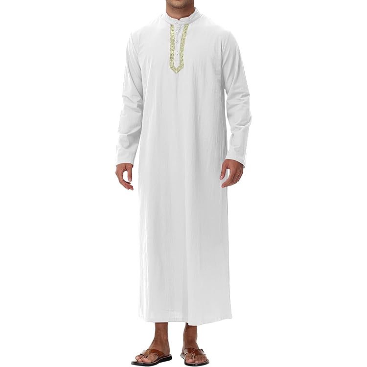 Men′s Thobe Avec Manches Longues Arabe Musulman De Longueur Et De Veau