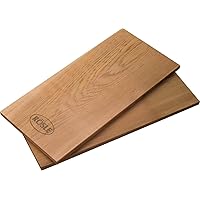 RÖSLE Aromaplanke Erle 2-tlg., Hochwertige Erlenholzplanken für Raucharoma im Grillgut, mehrfach verwendbar…