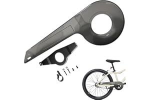 Comebachome Bike Chain Guard Fit for 32-36 Teeth Universal Bicycle Chain Guard Kids Sturdy Bike Chain Cover for Bike Accessories Transparent Black