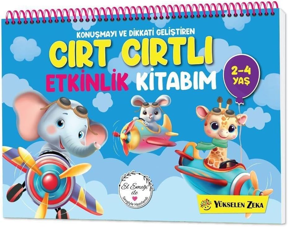 yükselen zeka Konuşma ve Dikkati Geliştiren Cırt Cırtlı Etkinlik Kitabım 2-4 Yaş, cırt2