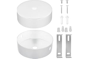URHRHU Set di 2 Rosone per lampadario da soffitto, 100 X 24mm Rosone da soffitto che nasconde il filo, lampada a baldacchino, per soggiorno, corridoio, lampadario da cucina