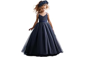 NNJXD Abito da Ballo da Cerimonia per Ragazza di Fiori Abito da Ballo Principessa Taglia 5-15 Anni