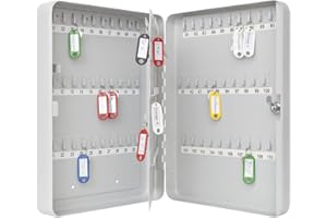 Wedo 10260837X Armario para Llaves, Acero, Gris Luminoso, 28 x 8 x 37 cm