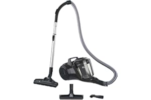Hoover HP1 Aspirador Compacto Sin Bolsa,Ligero, Para Alfombras,Suelos Duros y Delicados,Contenedor de 2L,Con Cable,Filtro de Polvo EPA,Boquilla Para Parquet, Accesorios,Radio de Limpieza 7,5m [HPZ107]