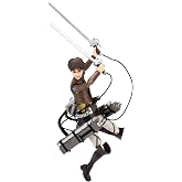 Total Anime Eren Jaeger 6.5" Figure with Interchangeable Faces, Interchangeable Hands and Weapon