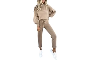 IQYU Traje de casa para mujer suave – Chándal para mujer, conjunto cálido de deporte, traje de ocio, sudadera elegante + pantalones largos, chándal para mujer, set de venta para correr, yoga, gimnasio