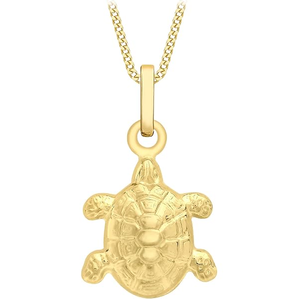 CLEVER SCHMUCK Gold-Anhänger 'Schildkröte' – 333 Gold, 15 X 7 Mm, Mit Etui
