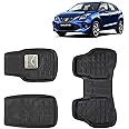 KINGSWAY® 3D Car Floor Foot Mats Compatible with Maruti Suzuki Baleno (Year 2019 to 2022) - Complete Set of 3 Pieces, PVC Material Car Mat, 100% Washable, Color Black