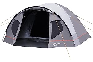 Portal - Tienda de campaña para 4 personas con porche, tienda de campaña para 3 a 4 personas, impermeable de 4000 mm, con alfombra cosida, tienda de cúpula ligera para festivales al aire libre