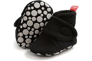 KFNIRE Przytulne polarowe buciki dziecięce z bawełnianą podszewką, antypoślizgowe i miękkie podeszwy buty dla noworodka 0-18 miesięcy skarpety buty unisex kapcie dziecięce zimowe ciepłe buty