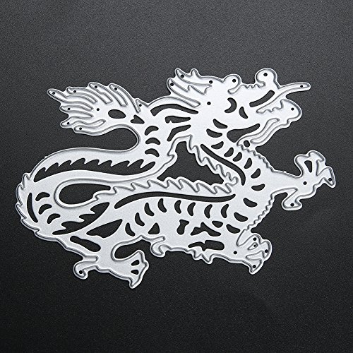 Amazingdeal365 Dragon Metall Form Schablonen Schneiden DIY Dekor Sammelalbum Karten Buchzeichen Lesezeichen als Geschenk für Freunde Geburtstag Kinder,Kindergarten Hobby Schule Handarbeit Unterricht usw. Ein tolles Geschenk! - 6