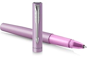 Parker penna roller Vector XL | Laccatura lillà metallizzato su ottone | Punta sottile con ricarica di inchiostro nero | Confezione regalo