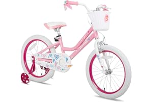 JOYSTAR Vélo Enfant 12/14/16/18/20 Pouces pour Filles 2-11 Ans, vélo Fille 12/14/16/18/20 Pouces avec stabilisateur et Panier