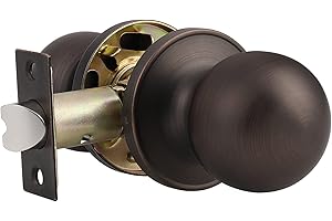 Probrico Stainless Steel Passage Keyless Door Lock Set Interior Door Knob Antique Oil Rubbed Bronze