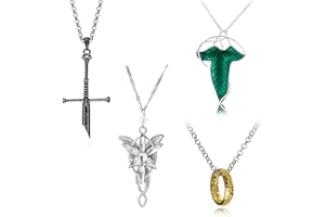 JinYu 4 Pcs LorLeaf Necklace Princess Chain Broken Sword Necklace for Men Women